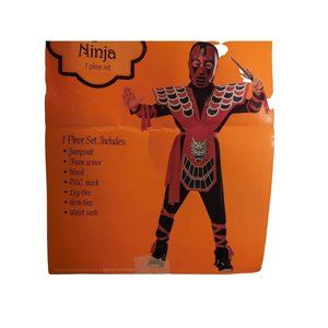 Costume/ Dress Up Fantasy Play—Red Ninja (7 pc) Boys Large (10-12)
